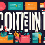 A detailed infographic illustrating different ways to use the word 'content' in a sentence, with colorful examples, playful typography, and visual metaphors like books, digital media, and satisfied expressions.