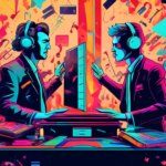 Create an image that depicts a high-stakes legal battle between two tech giants, with imagery representing Spotify on one side and the Mechanical Licensing Collective (MLC) on the other. Incorporate e