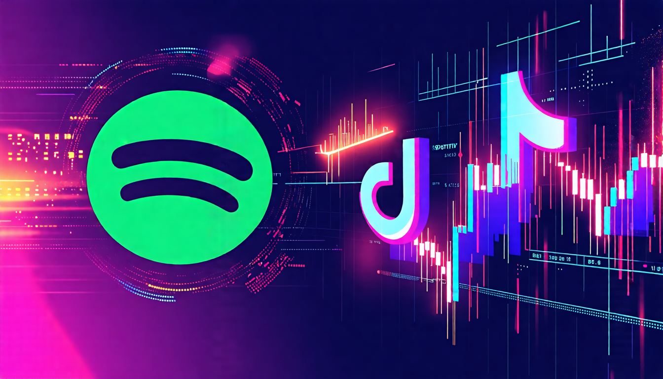 Spotify Shares Surge to Record High Following TikTok Music Closure